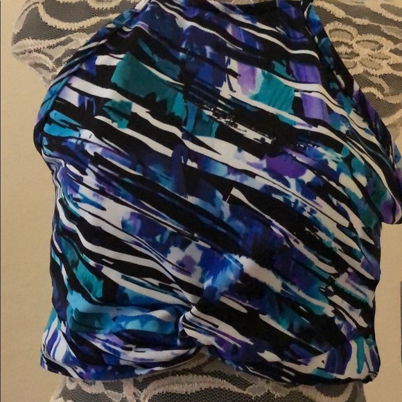 PB SPORT GLAZER TWIST FRT CROP TOP MULTI COLOR 8 - Picture 3 of 6